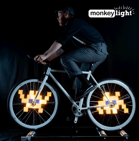 анимированный LED экран на велосипеде